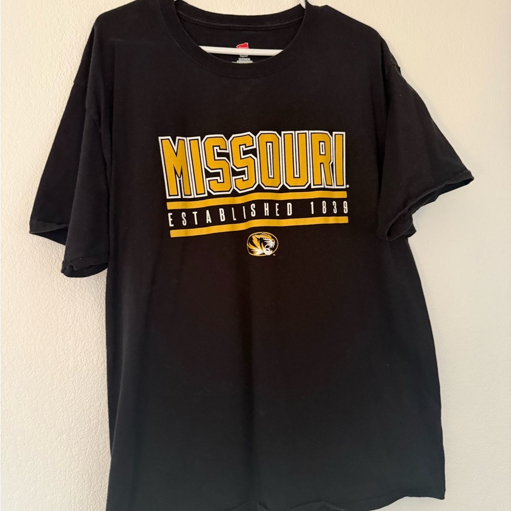 Hanes Black Missouri Graphic Tee Mizzou